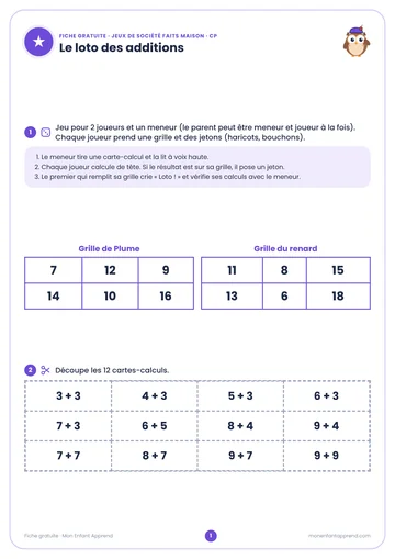 Aperçu de la fiche gratuite 3 jeux de société à imprimer
